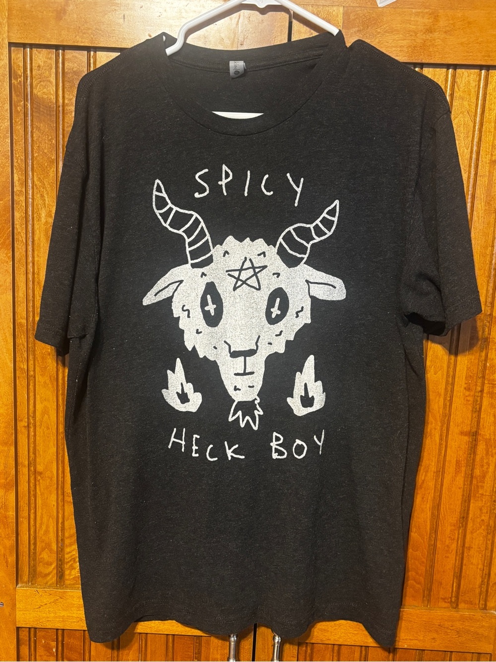 LookHUMAN spicy heck boy goat tee
